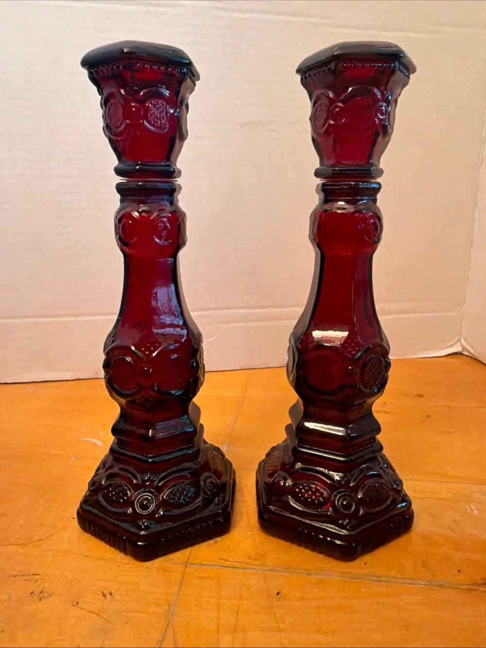 Avon 1876 red glass collection.